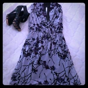Gray and Purple Dress